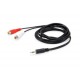 Equip 147093 cable de audio 250 m 2 x RCA 3,5mm Negro